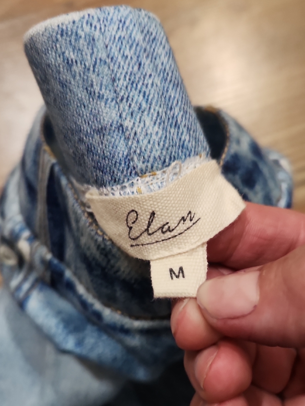Elan Sweatpant Jogger Jeans Stretch Medium Cotton Pull On Blue Normcore Boho - Picture 4 of 7